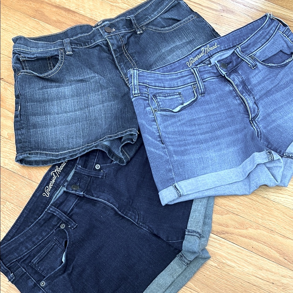 Denim Shorts Trio